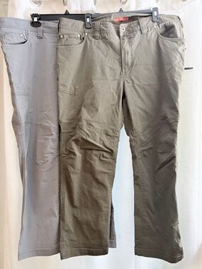 Bundle 40 x 29 L.L. Bean Olive Green & Gray Cargo Pants with Knee Panels